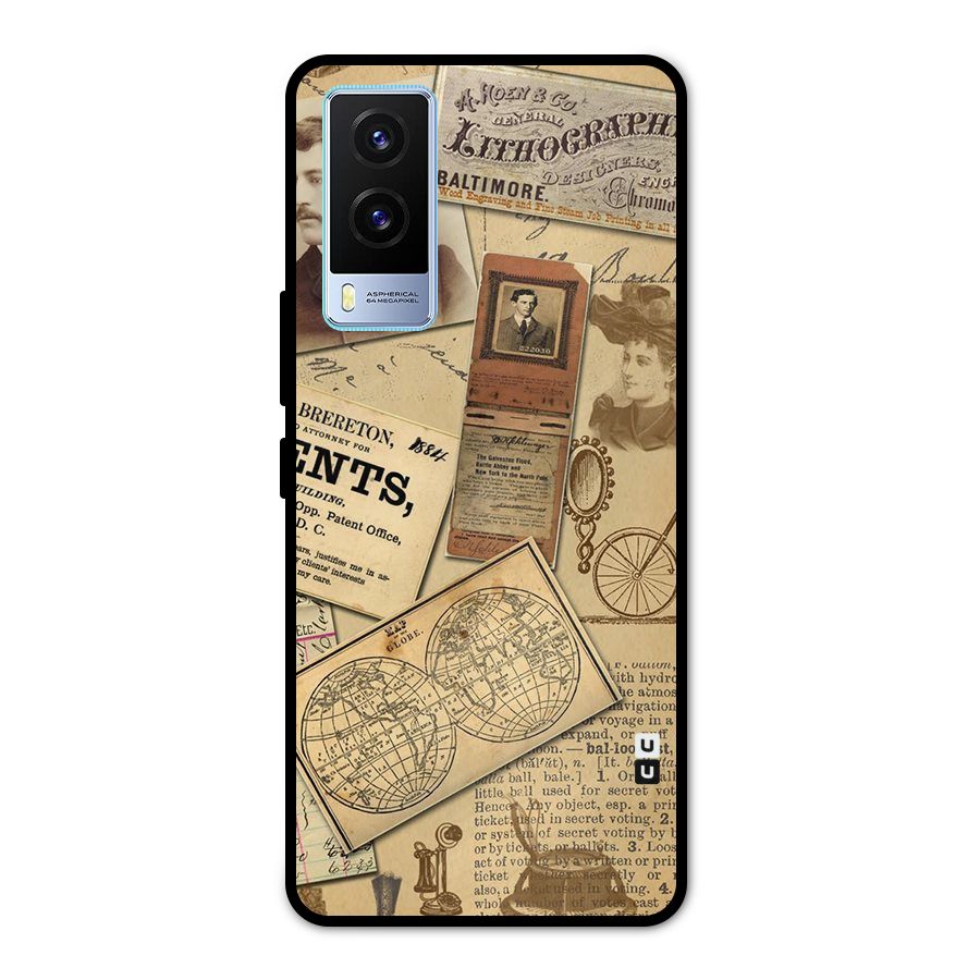 Vintage Memories Metal Back Case for Vivo V21e 5G