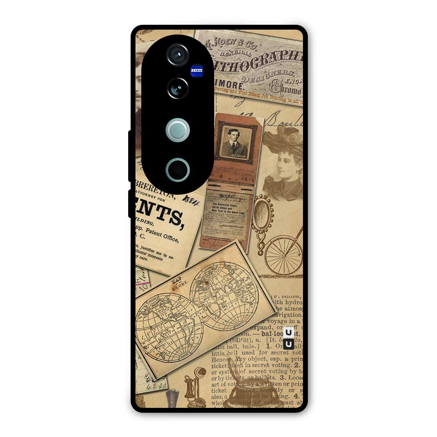 Vintage Memories Metal Back Case for Vivo V40 Pro