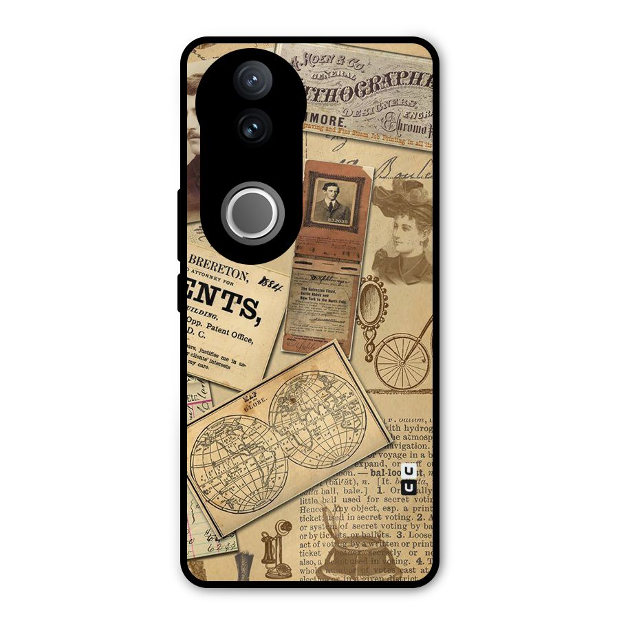 Vintage Memories Metal Back Case for Vivo V50e