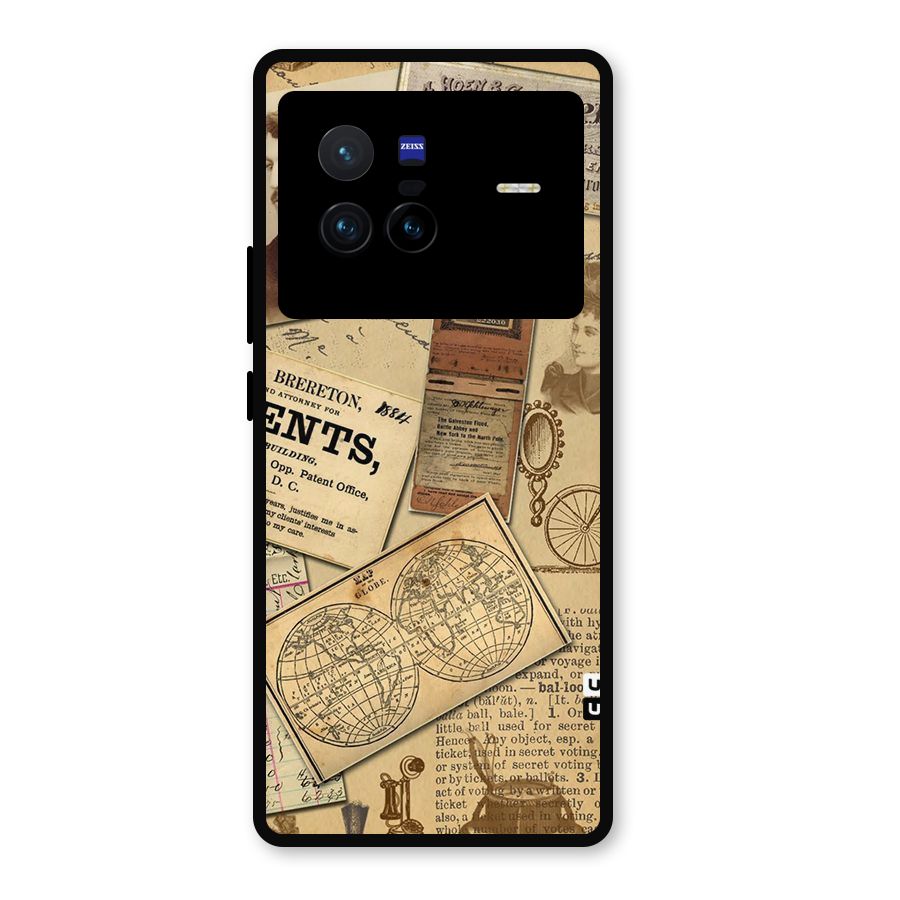Vintage Memories Metal Back Case for Vivo X80