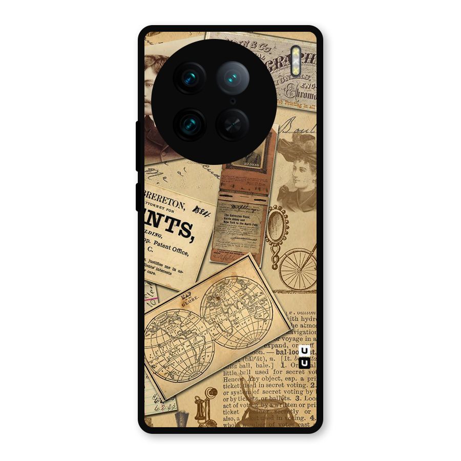Vintage Memories Metal Back Case for Vivo X90 Pro
