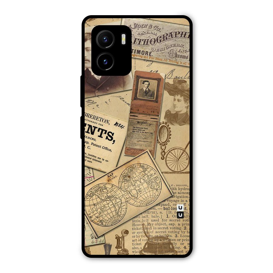 Vintage Memories Metal Back Case for Vivo Y15s