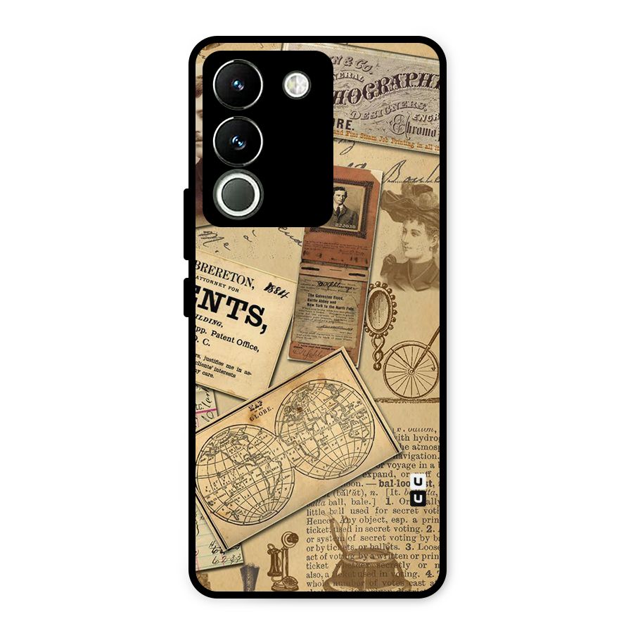 Vintage Memories Metal Back Case for Vivo Y200