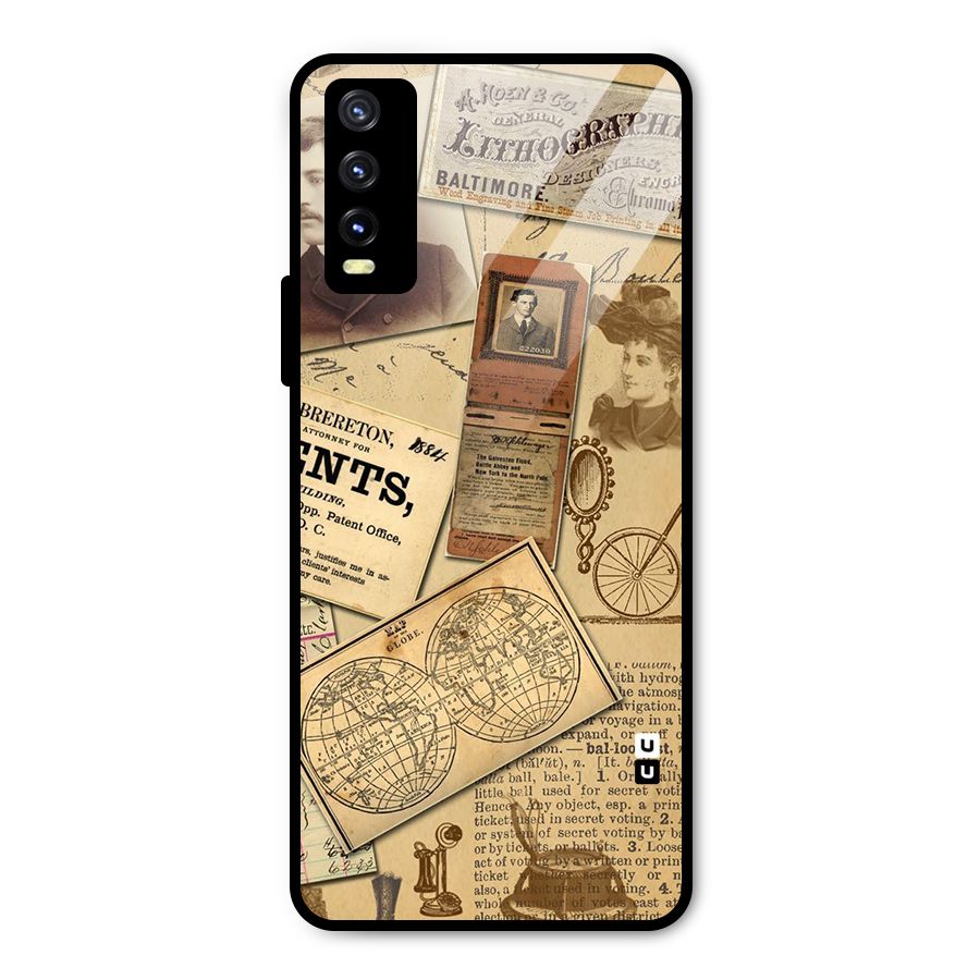 Vintage Memories Metal Back Case for Vivo Y20t