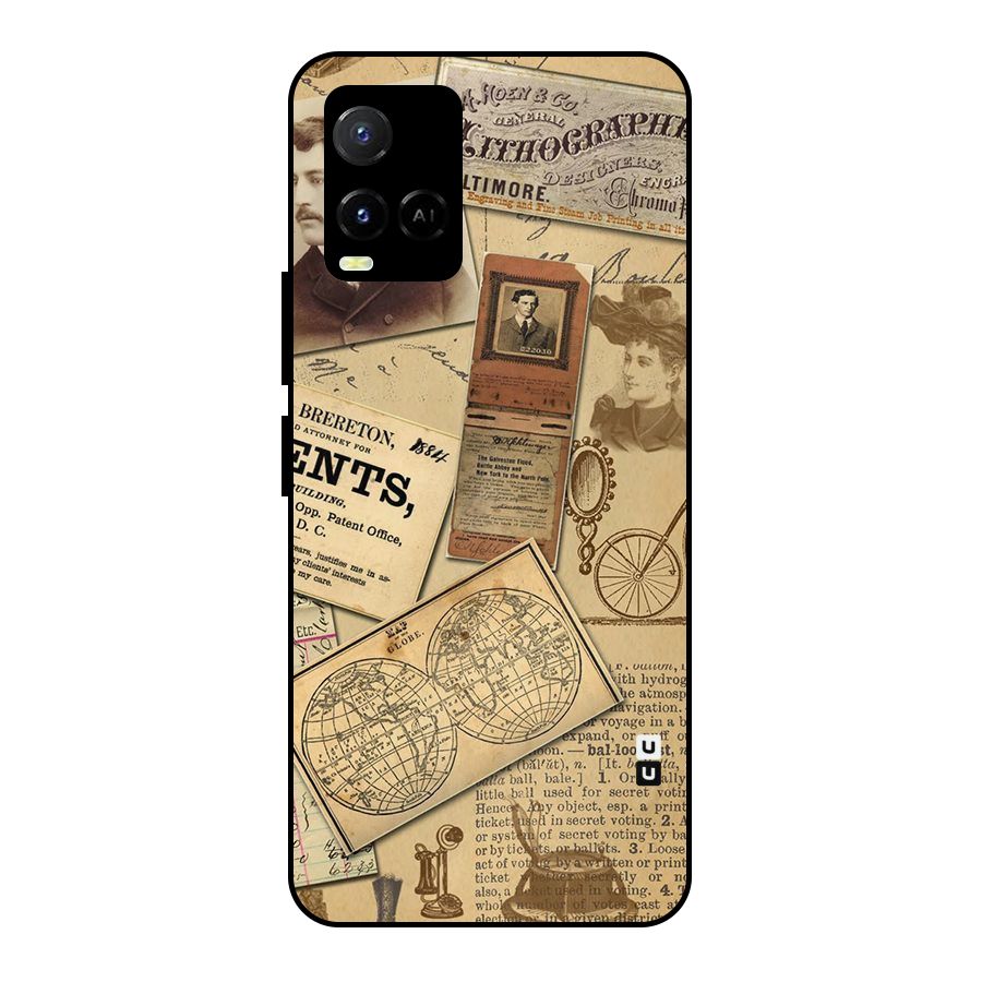 Vintage Memories Metal Back Case for Vivo Y21T
