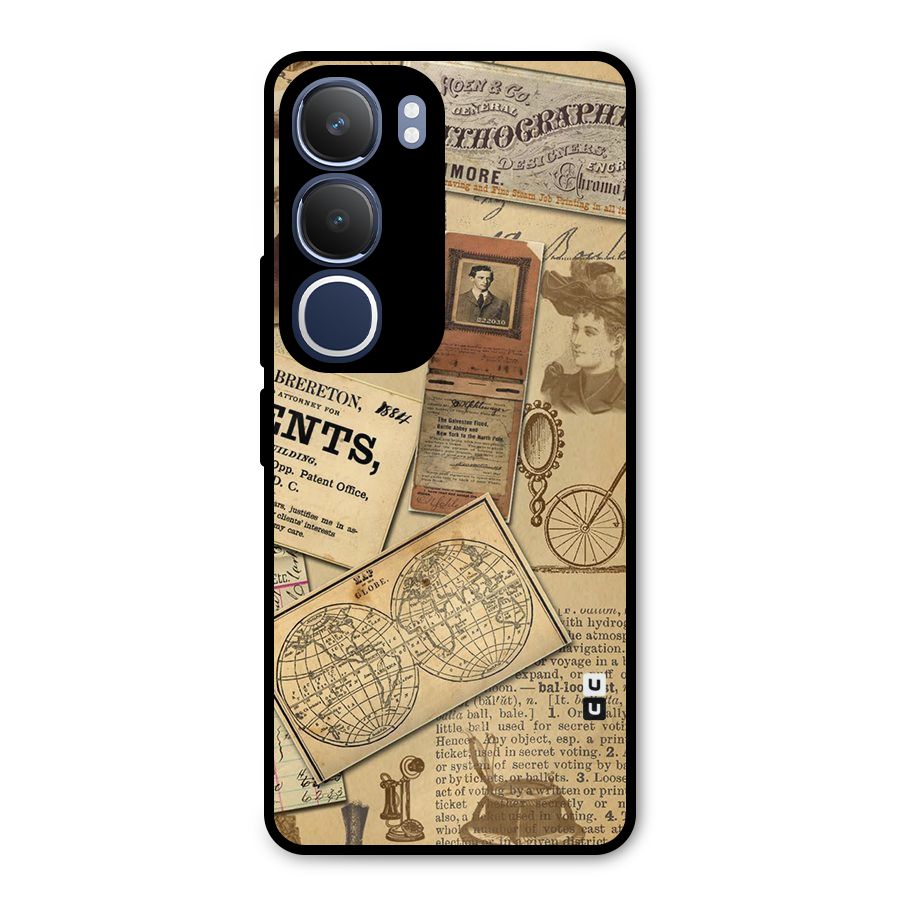 Vintage Memories Metal Back Case for Vivo Y29
