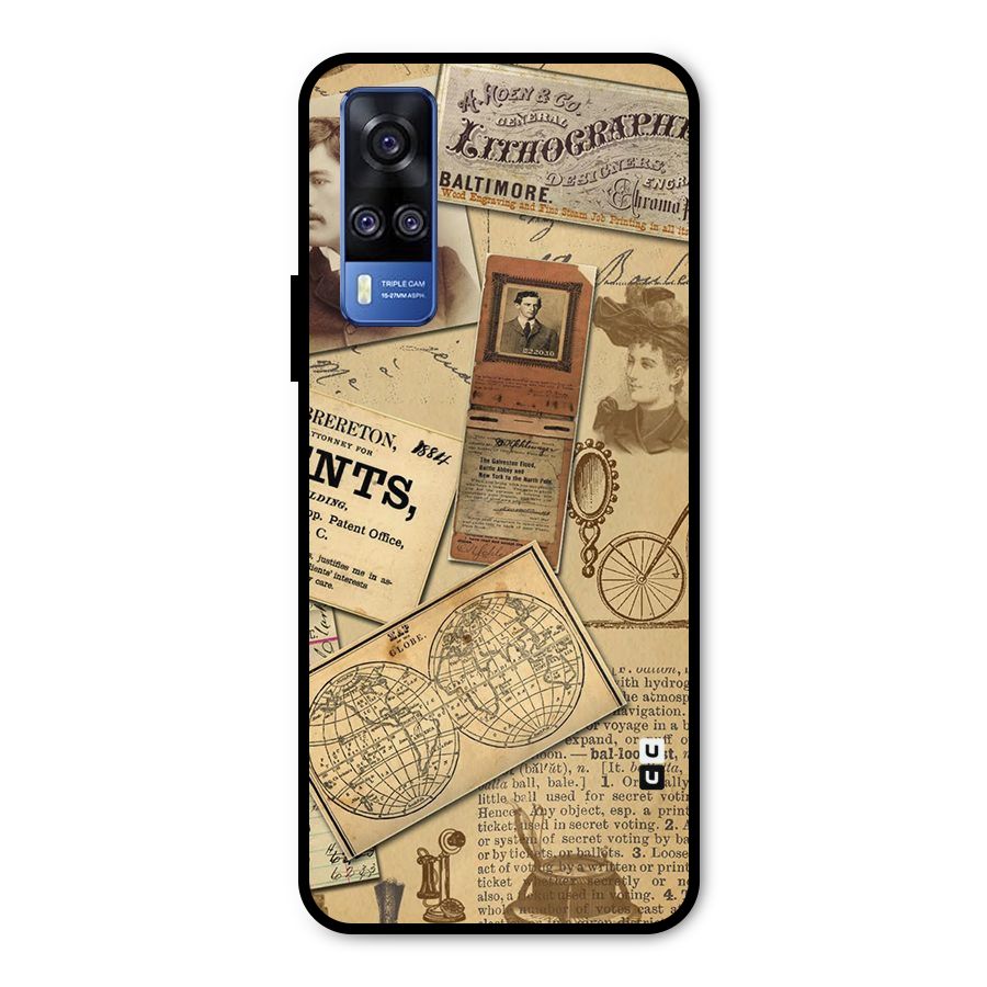 Vintage Memories Metal Back Case for Vivo Y51A