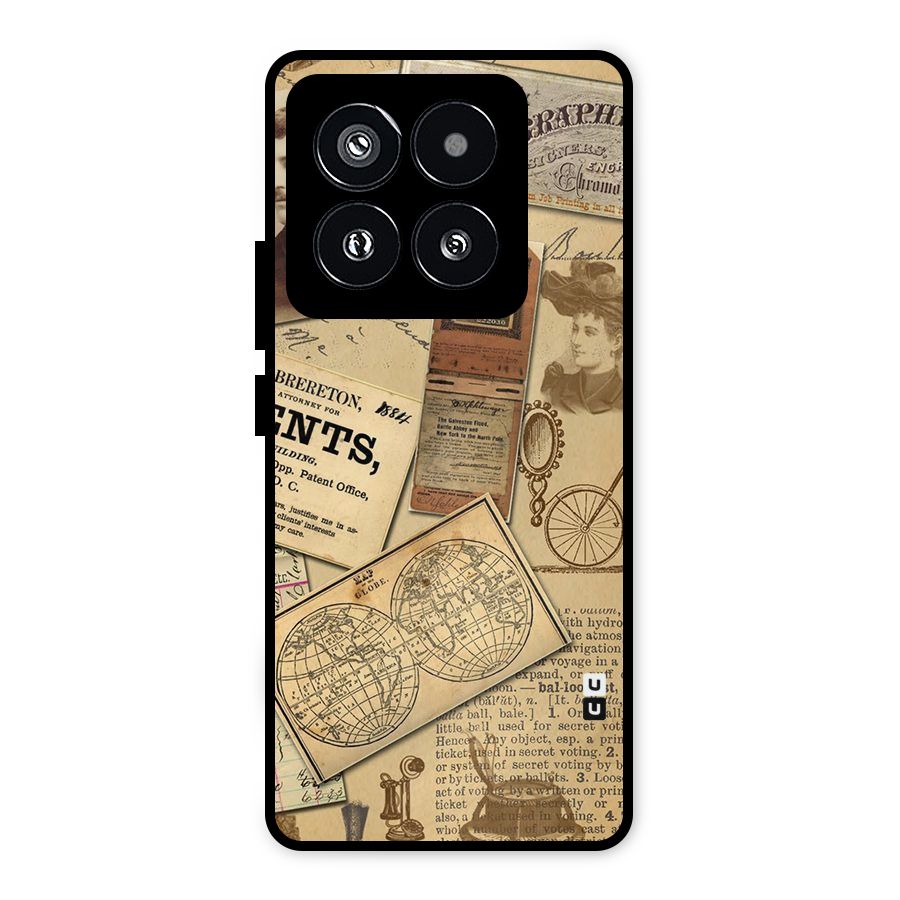Vintage Memories Metal Back Case for Xiaomi 14 Pro