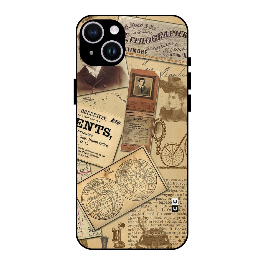 Vintage Memories Metal Back Case for iPhone 14 Plus