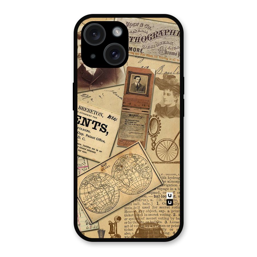 Vintage Memories Metal Back Case for iPhone 15