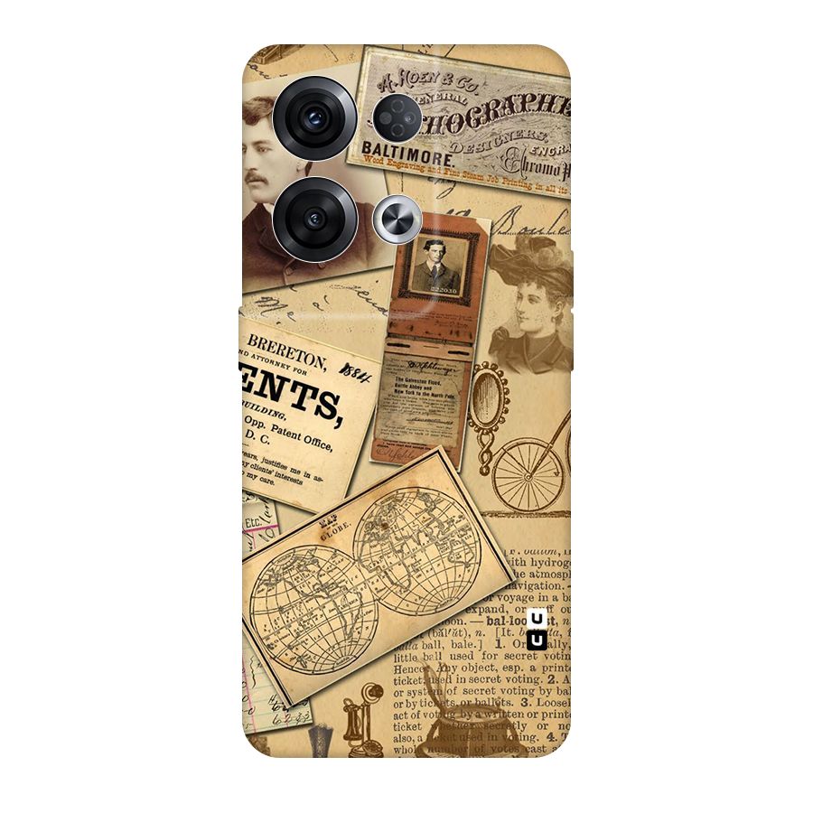 Vintage Memories Original Polycarbonate Back Case for Oppo Reno8 Pro 5G