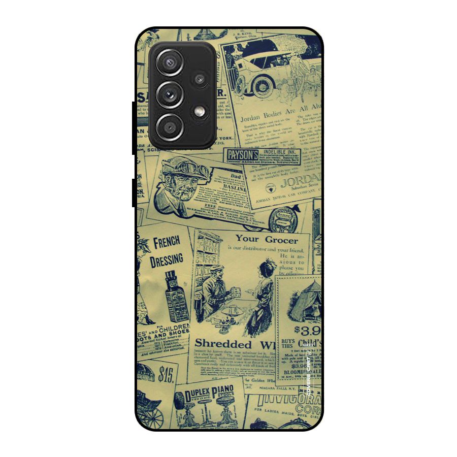 Vintage Newspaper Cutouts Metal Back Case for Galaxy A52s 5G