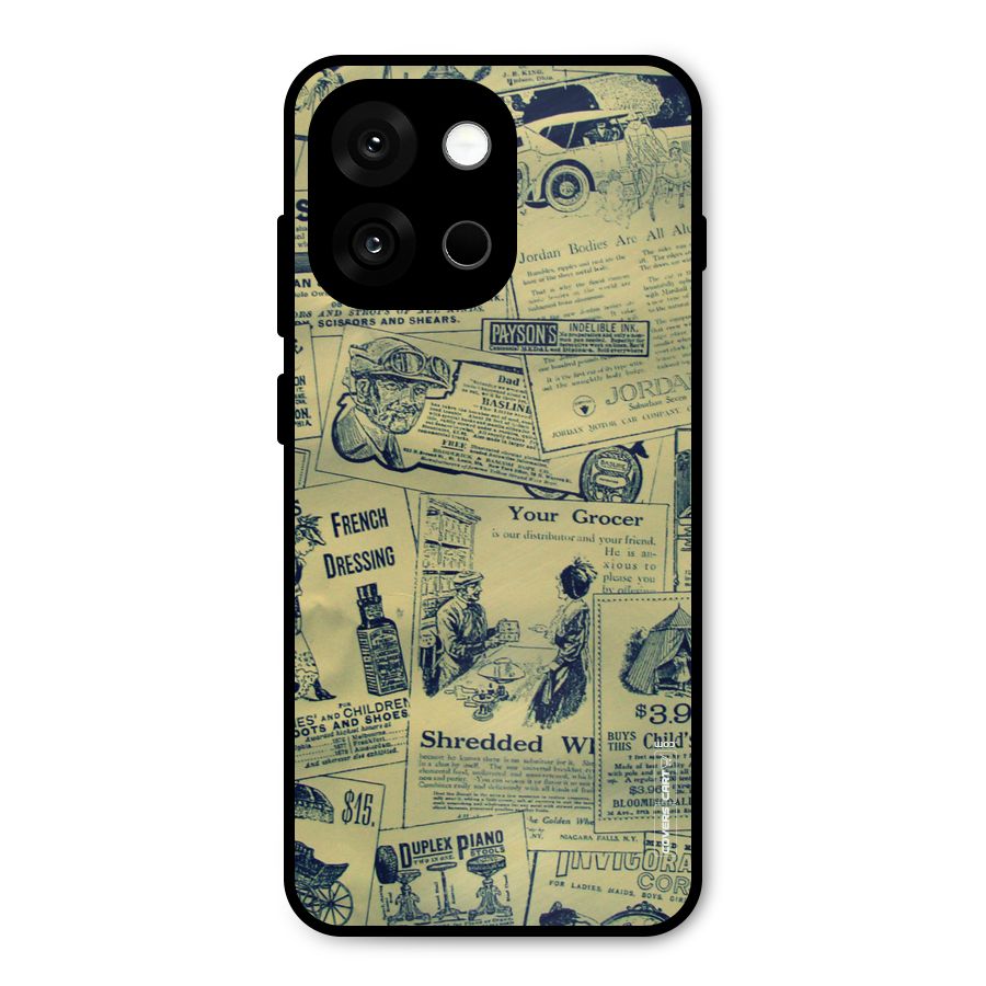 Vintage Newspaper Cutouts Metal Back Case for OnePlus 13s