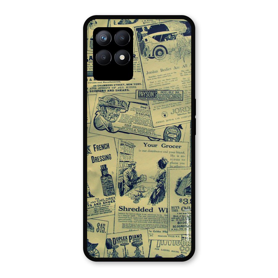 Vintage Newspaper Cutouts Metal Back Case for Realme Narzo 50
