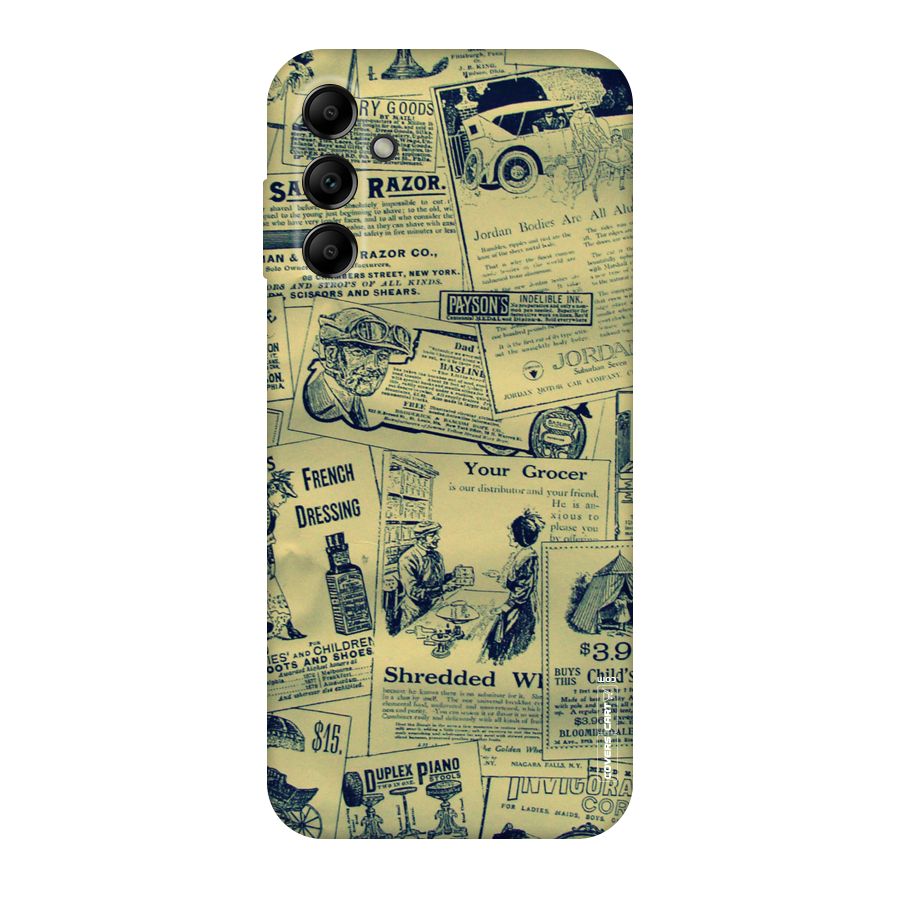 Vintage Newspaper Cutouts Original Polycarbonate Back Case for Galaxy A14 5G