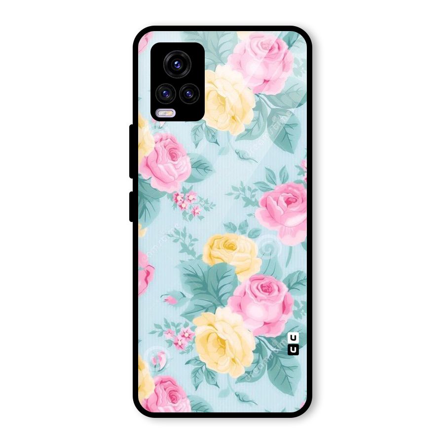 Vintage Pastels Glass Back Case for Vivo V20 2021