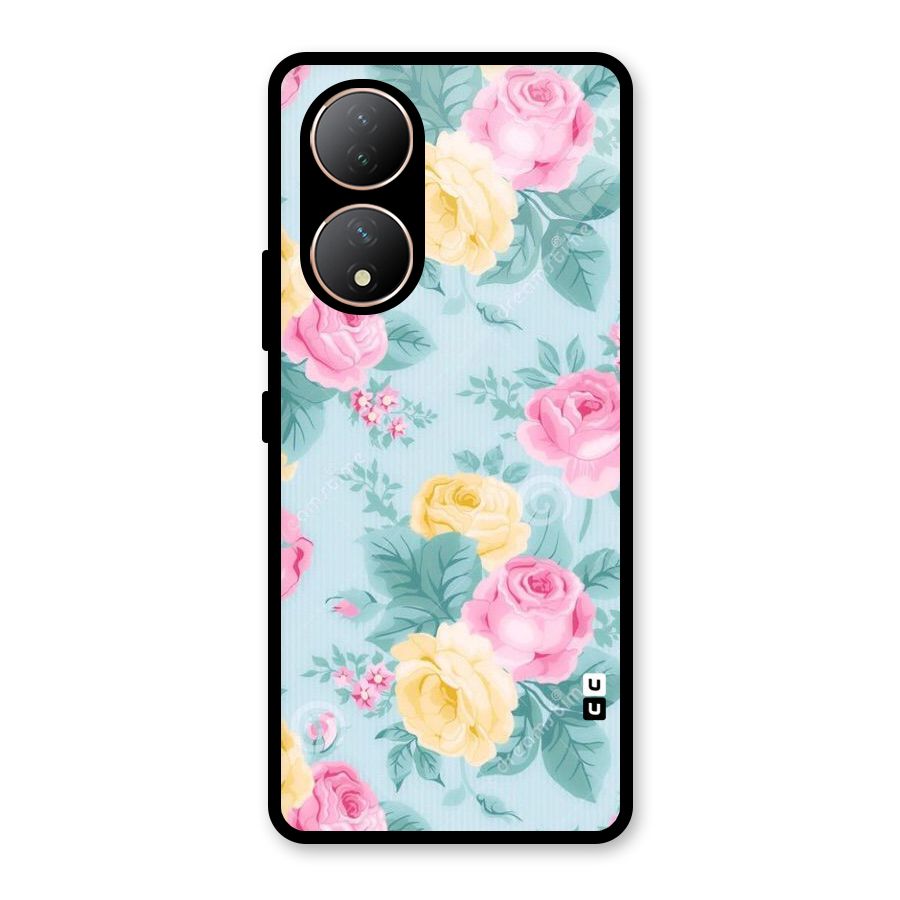 Vintage Pastels Glass Back Case for Vivo Y100A