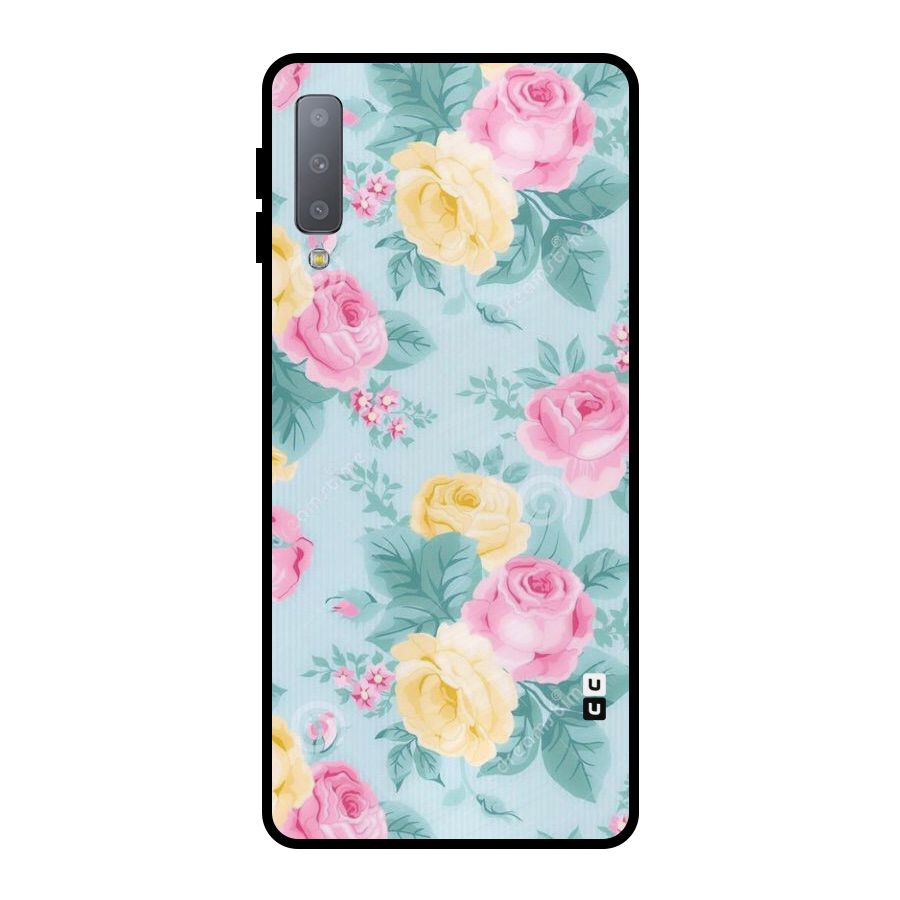 Vintage Pastels Metal Back Case for Galaxy A7 (2018)