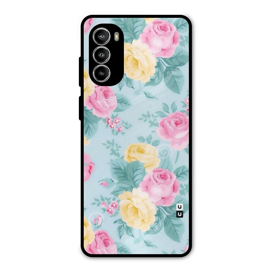 Vintage Pastels Metal Back Case for Moto G52