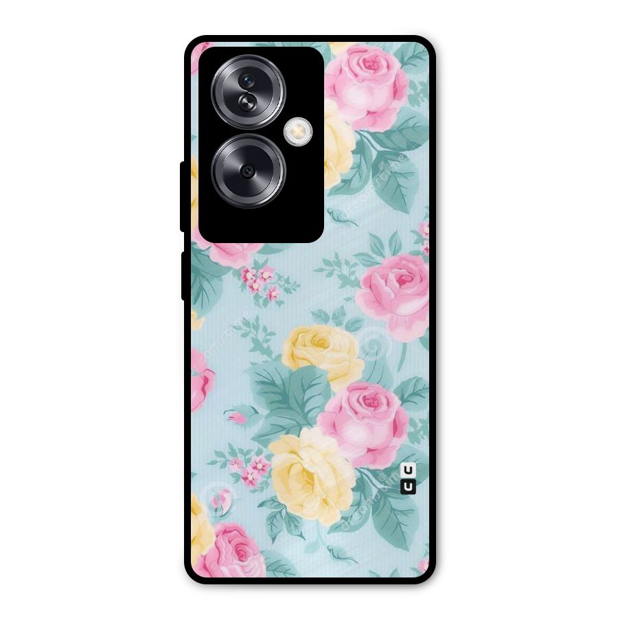 Vintage Pastels Metal Back Case for Oppo A79 5G