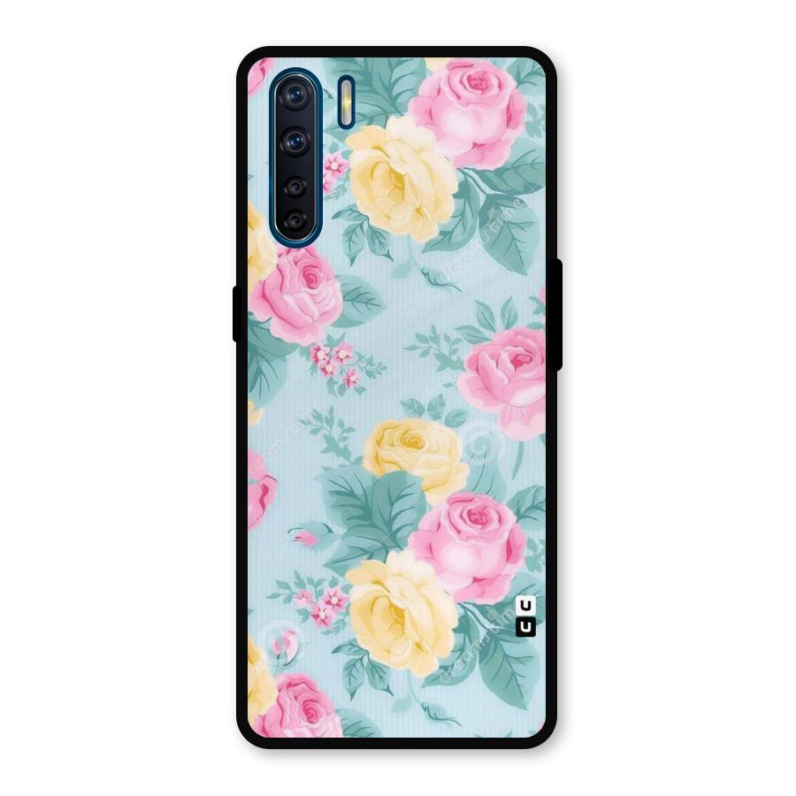 Vintage Pastels Metal Back Case for Oppo F15