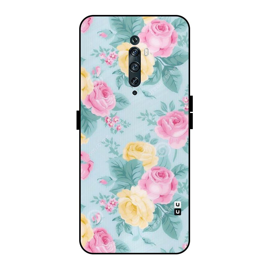 Vintage Pastels Metal Back Case for Oppo Reno2 F