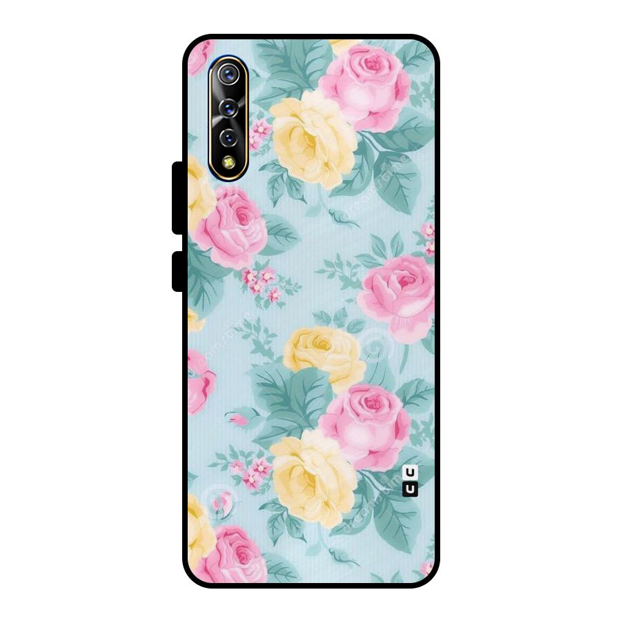 Vintage Pastels Metal Back Case for Vivo S1