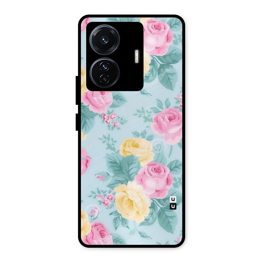 Vintage Pastels Metal Back Case for Vivo T1 Pro