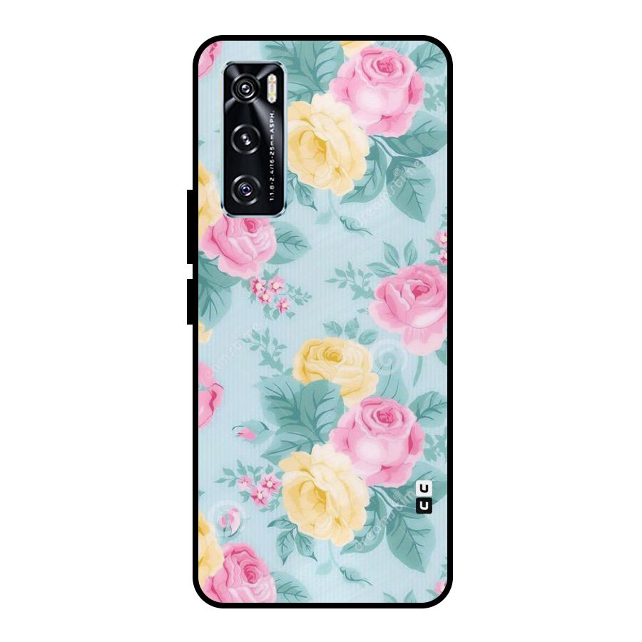 Vintage Pastels Metal Back Case for Vivo V20 SE