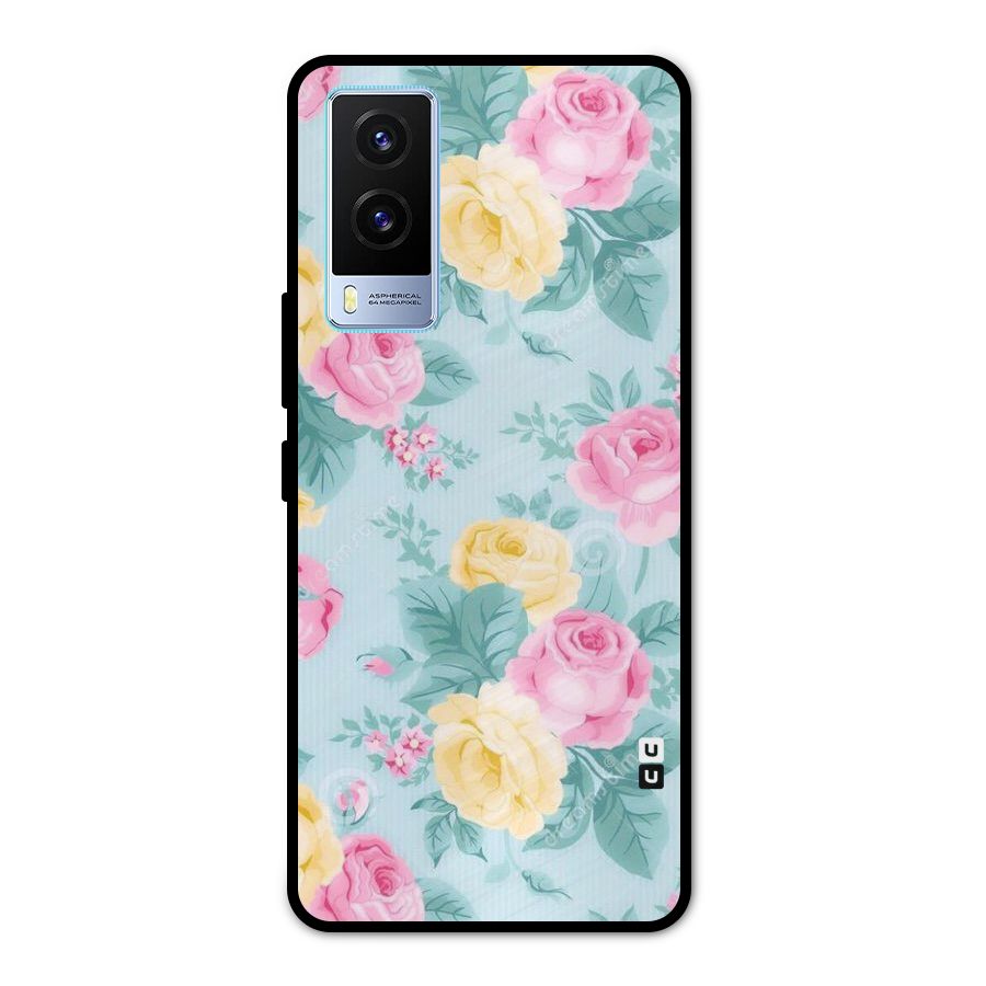 Vintage Pastels Metal Back Case for Vivo V21e 5G