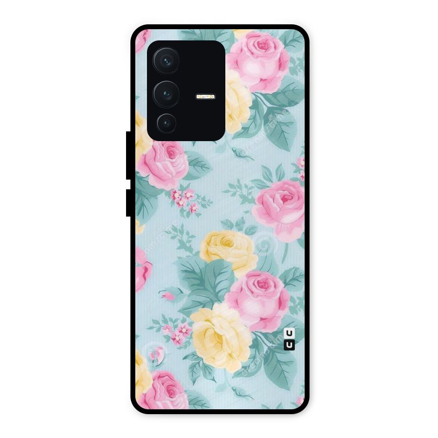 Vintage Pastels Metal Back Case for Vivo V23 5G