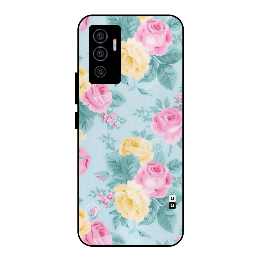 Vintage Pastels Metal Back Case for Vivo V23e