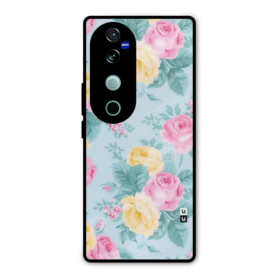 Vintage Pastels Metal Back Case for Vivo V40