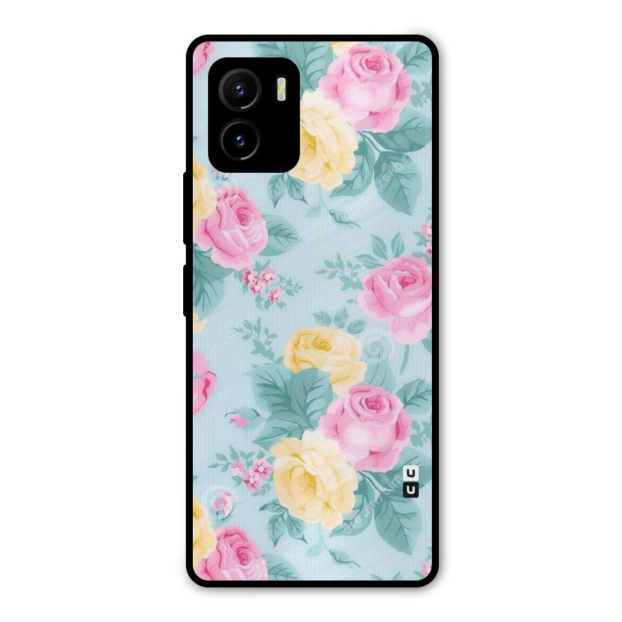 Vintage Pastels Metal Back Case for Vivo Y15s