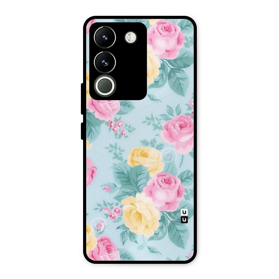 Vintage Pastels Metal Back Case for Vivo Y200