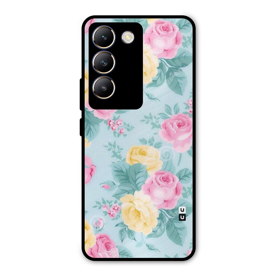 Vintage Pastels Metal Back Case for Vivo Y200e