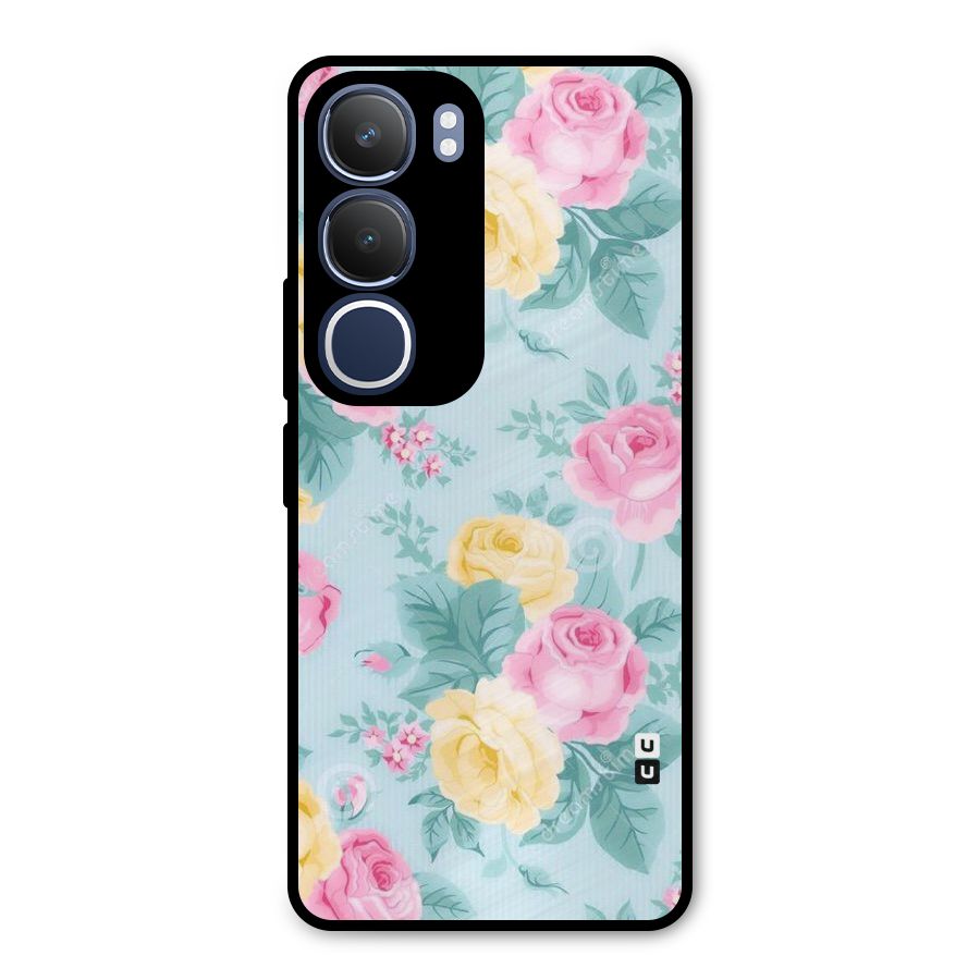 Vintage Pastels Metal Back Case for Vivo Y29