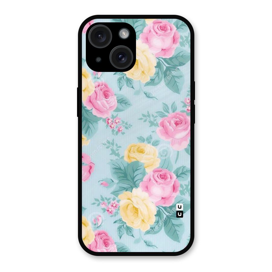 Vintage Pastels Metal Back Case for iPhone 15