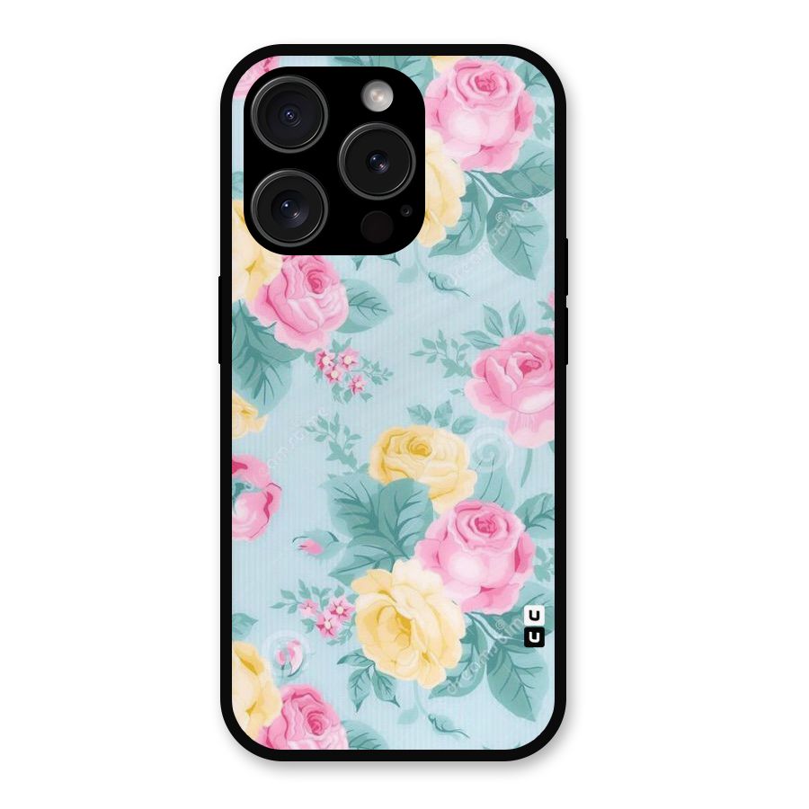Vintage Pastels Metal Back Case for iPhone 15 Pro