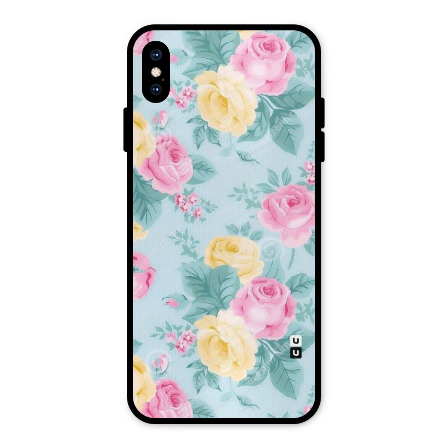 Vintage Pastels Metal Back Case for iPhone XS Max
