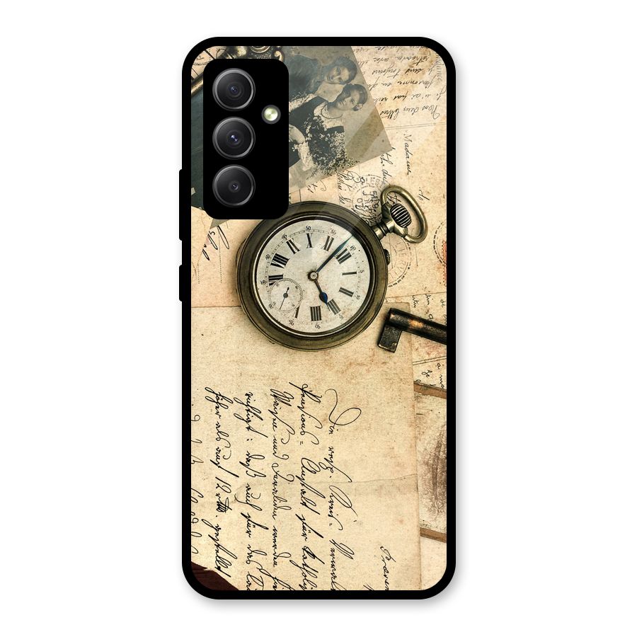 Vintage Post Cards Glass Back Case for Galaxy A34