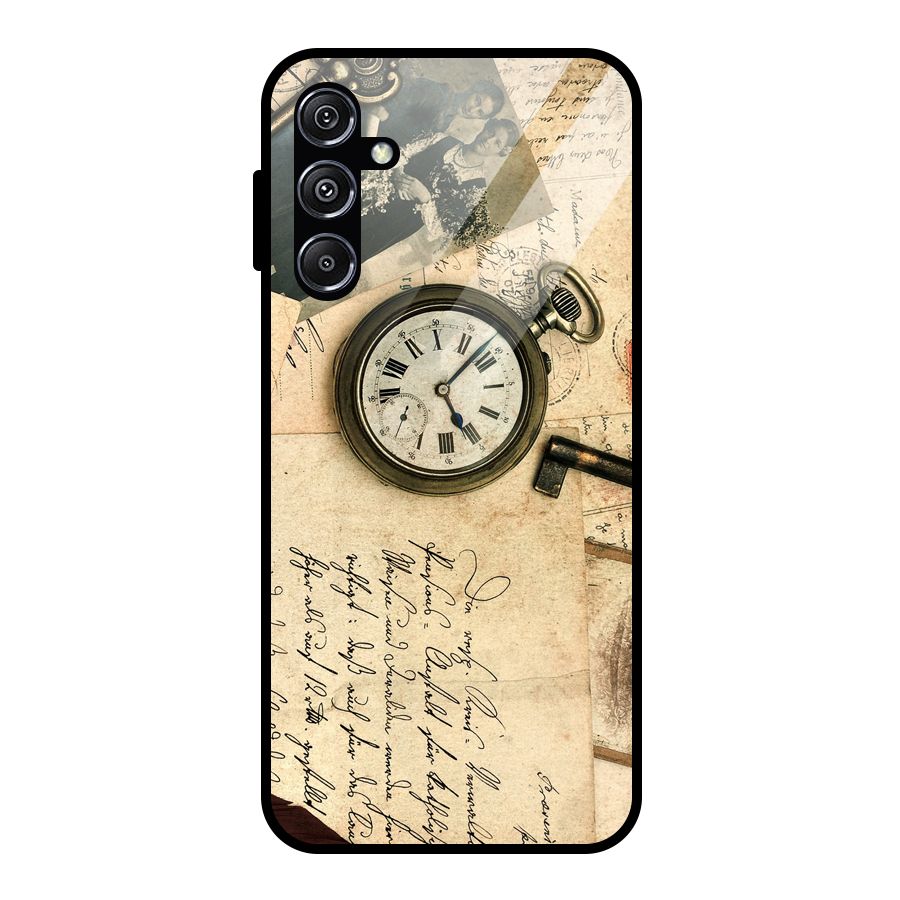 Vintage Post Cards Glass Back Case for Galaxy M34 5G