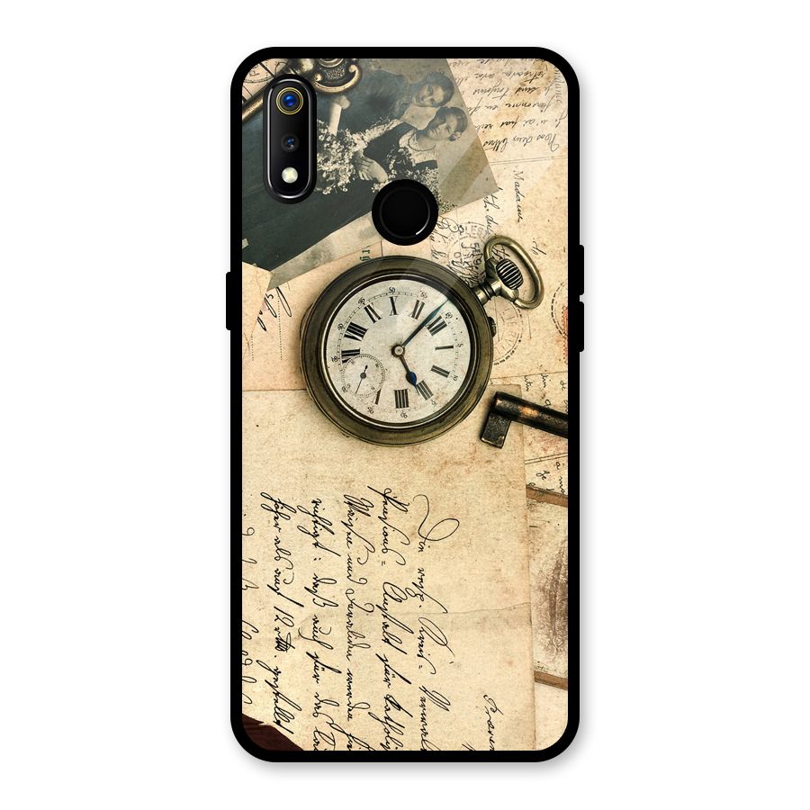 Vintage Post Cards Glass Back Case for Realme 3i