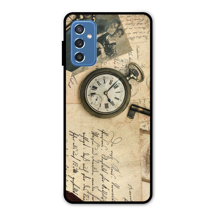 Vintage Post Cards Metal Back Case for Galaxy M52 5G