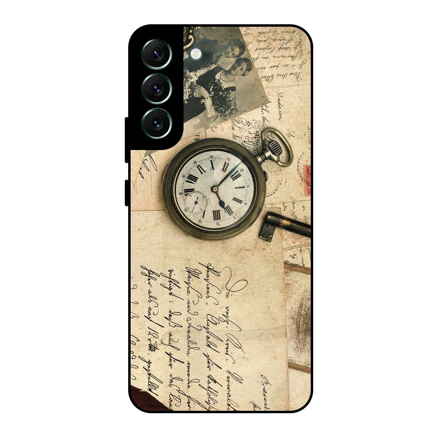 Vintage Post Cards Metal Back Case for Galaxy S22 Plus 5G