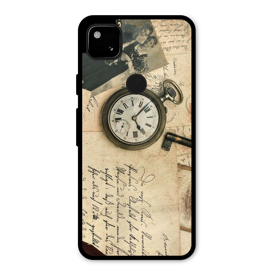 Vintage Post Cards Metal Back Case for Google Pixel 4a
