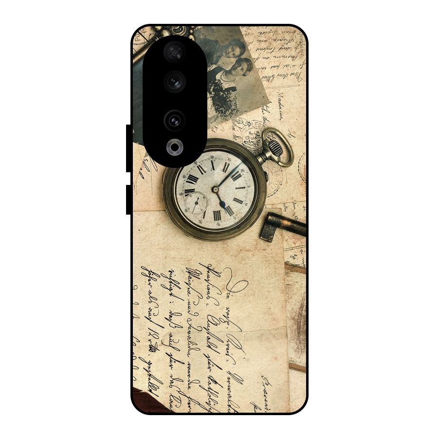 Vintage Post Cards Metal Back Case for Honor 90