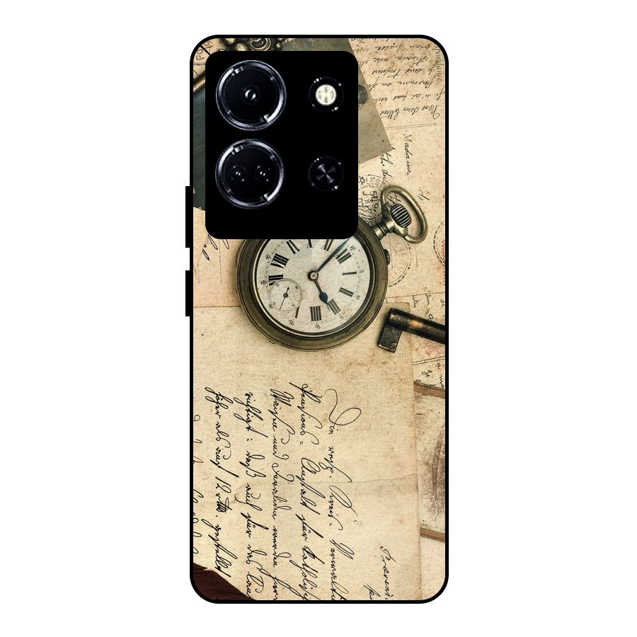 Vintage Post Cards Metal Back Case for Infinix Note 30 5G