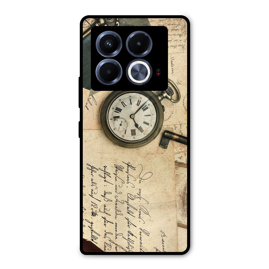 Vintage Post Cards Metal Back Case for Infinix Note 40 5G