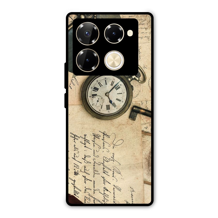 Vintage Post Cards Metal Back Case for Infinix Note 40 Pro